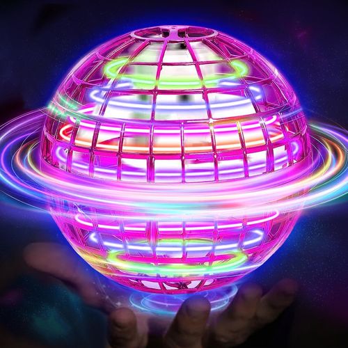 Kgabery-Boule Volante Lumineuse,Magique Balle Volante Flying Orbi Boomerang Ball Spinner,Ballon Volant Lumineux Drone Hoverball,Jouet Cadeau Pour 6 7 8 9 10+ Garcon Fille Enfant Ado Intérieur Extérie-Générique
