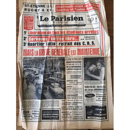 Le Parisien Libere 13 Mai 1968
