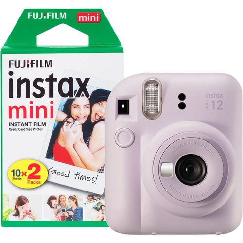 KGABERY-Fujifilm Mini 12 Appareil Photo Instantané Avec Pack De 20 Pellicules Lilas