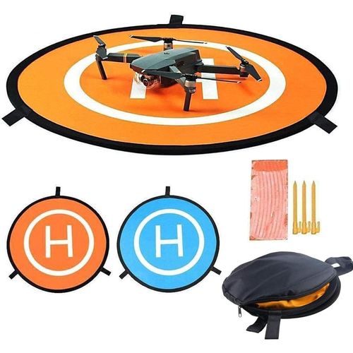 Kgabery-Tapis D'atterrissage De Drone,Tapis D'atterrissage Universel Pliable Portable Pour Drones Rc Hubschrauber,Dji Mavic Pro Phantom 2/3/4 Pro,Pvb Drohnen,Antel Robotic (75 Cm)-Générique