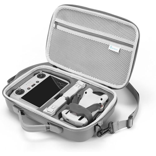 Kgabery-Sac De Transport Portable En Pu Étanche Avec Bandoulière Pour Dji Mini 3/Mini 3 Pro/Drone Et Accessoires De Batterie (Pour Contrôleur Dji Rc),Gris-Générique