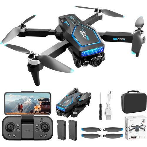 KGABERY-Drone Avec Caméra Enfant 1080P Moteur Sans Balais,Avion Radiocommandé Avec 3 Caméras,Prendre Une Photo Avec Un Geste,Caméras Esc,Maintien En Altitude,168 G,Cadeau Convient Aux Enfants Et Aux