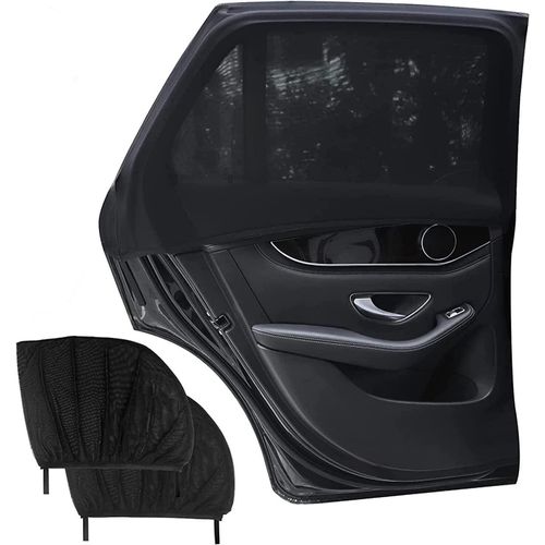 Kgabery-Pare Soleil Voiture Bébé,Pare-Soleil De Lunette Arrière De Voiture Noir 2 Pièces,Pare-Soleil De Fenêtre Latérale Universel,Protège Les Enfants Et Les Adultes Des Dommages Causés Par Les Uv