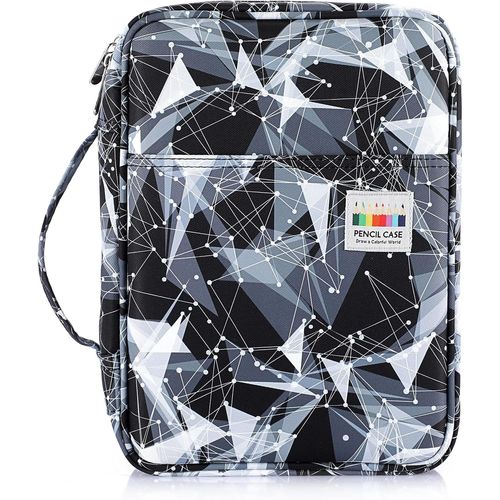 Trousse De Crayon De Couleur Pour 220 Crayons Ou 148 Feutres Grande Capacité Sac À Crayons Pour Lécole Et Bureau Avec Grande Capacité (Signe)
