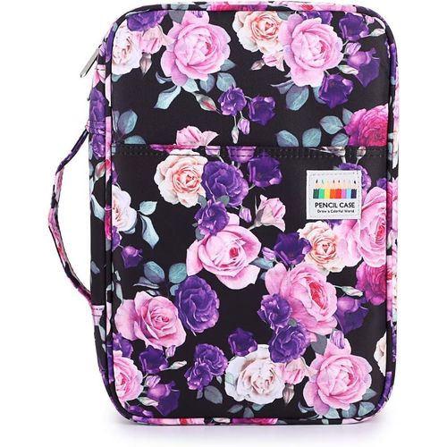300 Trousse De Crayon Sac À Crayons/Stylos/Feutres Pour L'école Et Bureau Avec Grand Capacité (Violet Rose)