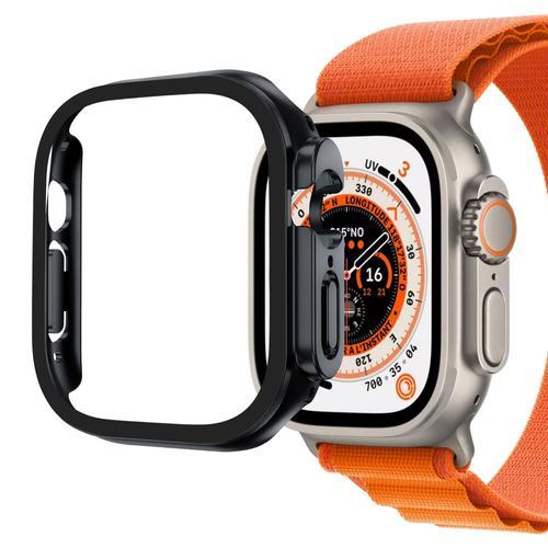 Coque Compatible Avec Apple Watch Ultra 2 49 Mm - Protection Rigide Étui Noir Écran Verre Trempé Phonillico©