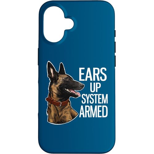 Meimieshop-Ears Up System Armed Belge Malinois Lover Coque Pour Iphone 16