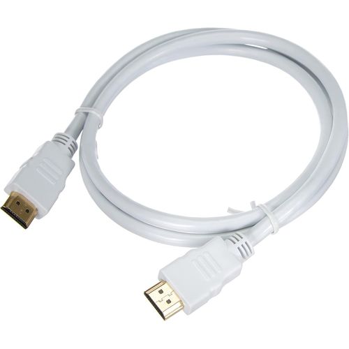 meimieshop-4K Câble Hdmi Haute Vitesse M/M 10.2Gbps Avec Ethernet,Compatible Avec Vidéo 4K@30Hz 2160P,Full Hd 1080P,3X Blindé,Deep Color,3D,Arc,Hdr,Connecteurs Plaqués Or,Blanc,1 M
