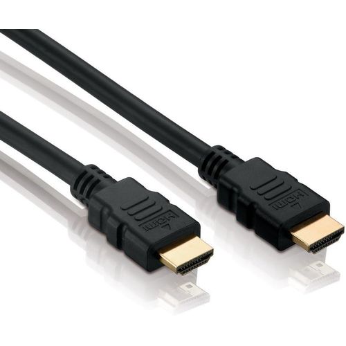 meimieshop-X-Hc000-005E Câble Hdmi Haute Vitesse Avec Ethernet,Prise Hdmi-A(19 Broches)Vers Prise Hdmi-A(19 Broches),Double Blindage,Contacts Plaqués Or,0,5 M,Noir