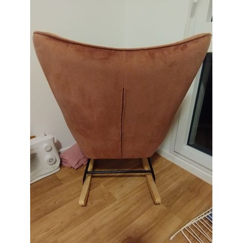 Rocking Chair Rose Velours