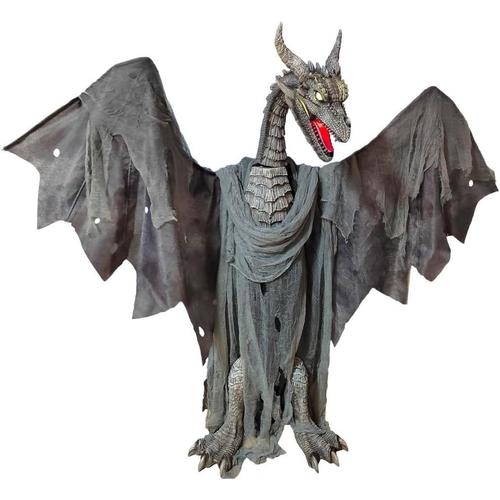 Funny Fashion AUTOMATE Dragon GÉANT ANIMÉ Son LUMIÈRE 187CM - Décoration spécial Halloween - Thème(s) : Cimetière