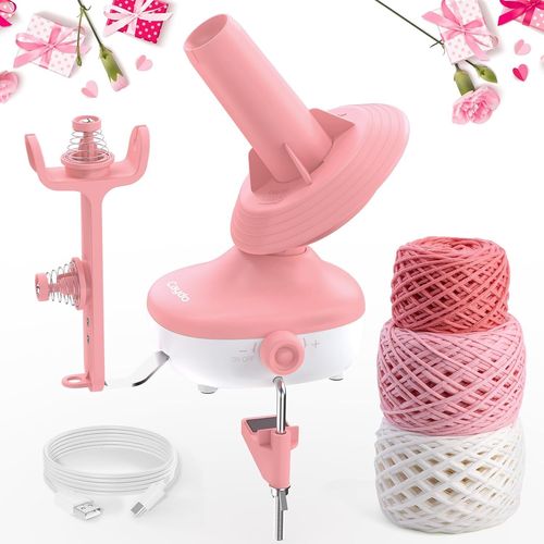 ChenQuanSarl-Bobinoir À Laine Mini Type, Electrique Enrouleurs De Balles Enrouleur Pour Tufting & Tricoter, 7-Ounce Bobinoir Laine Electrique Pour Les Mateurs De Collection De Laine