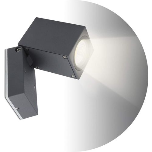 YEMAESRE-5W Lámpara Mural Applique Design Pour Intérieur/Extérieur Étanche Ip65 Aluminium Spotlight Salon/Terrasse/Jardin Gu10 Lumières Incluses 10Cm Gris (Gris/Blanc Naturel)