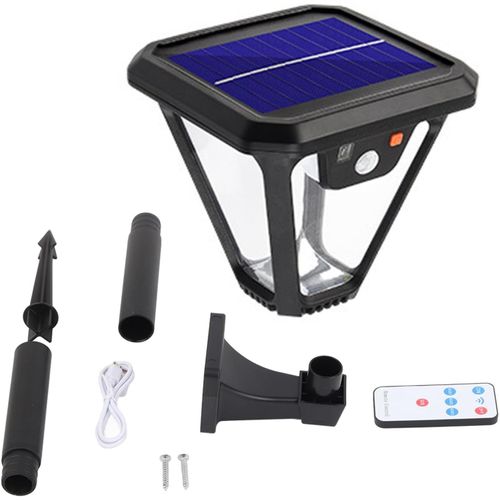 Yemaesre-Lanterne Murale Solaire Capteur De Mouvement Applique Murale Solaire Extérieur Luminaire Led Lampe De Pay Pour Porte De Maison (Lumière Blanche Et Lumière Jaune Et 2600ma)