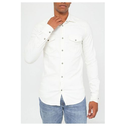 Chemise Slim Fit Blanc Homme