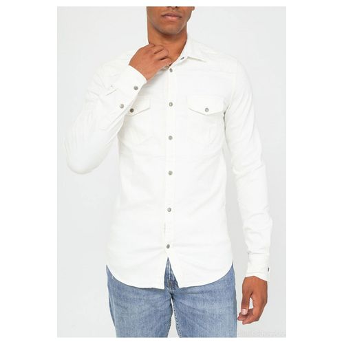 Chemise Slim Fit Blanc Homme