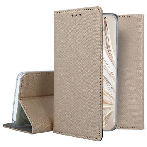 Housse Pour Huawei Honor 70 5g - Etui Coque Pochette Portefeuille + Verre Trempe - Or Magnet