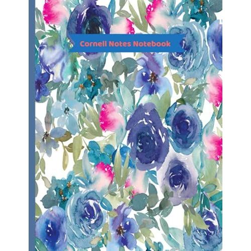 Floral Cornell Notes Notebook For Math 8.5x11: Cornell Notes Notebook For Coding , Notetaking System For Students , For Note Taking, For Lecture And ... College University Students , 100 Pages