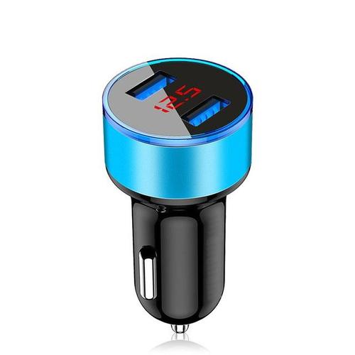 Chargeur De Téléphone De Voiture Double Usb, Allume-Cigare, Charge Rapide, Adaptateur Usb Automatique, Écran Lcd, 12-24v, Électronique Dans La Voiture