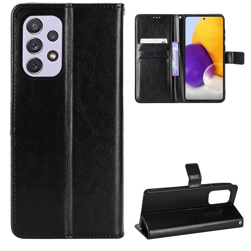Coque Pour Samsung Galaxy A73 5g,Housse En Cuir Pu Pochette Portefeuille Magnétique Etui De Protection,Antichoc Etui A Rabat Compatible Avec Samsung Galaxy A73 5g,Noir