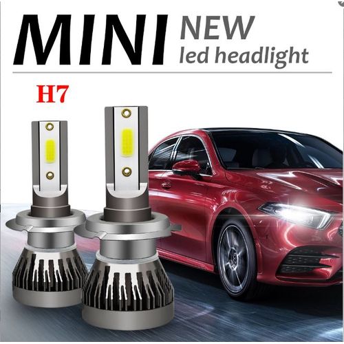 Kit D'ampoules Pour Phares De Voiture H7 Led Mini 90, 2 Pièces, 6000k, 12000lm, 12-32v, Blanc, Super Lumineux, Antibrouillard