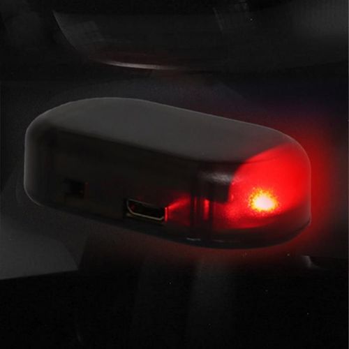 Lampe D'alarme De Voiture Universelle, Fausse Énergie Solaire, Système De Sécurité, Clignotant, Anti-Vol, Voyant Led, 1 Pièce