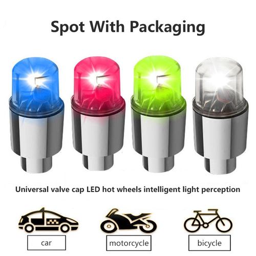 Bouchon De Valve De Pneu De Moto, Lumière Led De Roue De Voiture, Lumière De Pneu, Lanterne Décorative, Flash Rayons Stroboscopiques, Lampe Néon Colorée