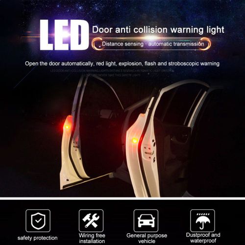 Éclairage Led Universel Anti-Collision, Alarme Clignotante Stroboscopique, Alarme D'ouverture De Porte De Voiture, Éclairage De Stationnement, Capteur Magnétique