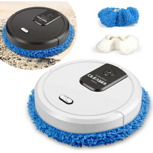 Robot Aspirateur Automatique Avec Fonction De Nettoyage Humide/Sec - Aspirateur Robot Intelligent Pour Sols, Bois, Marbre, Carreaux De Céramique (Blanc)