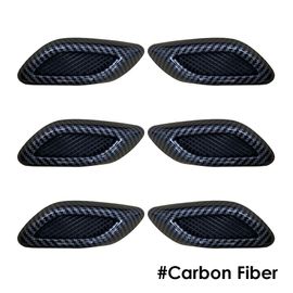 Garde-Boue Latéral De Voiture En Carbone Chromé 3d, Capot D'aération, Couvercle De Sortie De Scoop, Modification Décorative Pour Bmw, Audi, Honda, Vw, 6 Pièces