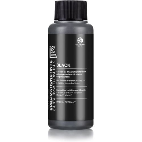 500 Ml D'Encre De Sublimation Noire Pour L'Impression Textile, L'Impression Par Transfert, Encre De Sublimation Compatible Pour , Brother, Roland, Mimaki, , Durst Mutoh Et Ecotank.