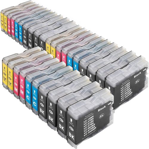 Lot De 30 Cartouches D'Encre Compatibles Brother Lc-970 / Lc-1000 Pour Brother Dcp 130 135 150 330 350C 540Cn 560Cn 750Cw 770Cw Mfc 235 240 260 3360C 440 465 5460 5860 660 680Cn 885Cw