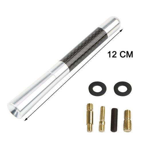 Radio Aérienne Universelle En Fiber De Carbone De 12cm, Antenne De Réception Fm/Am En Métal, Antenne À Mât Court