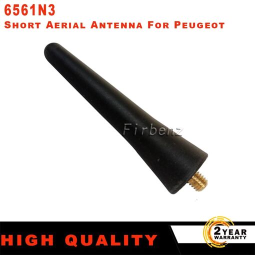 Antenne Toit Viviance Pour Peugeot 106 205 206 306 307 406 - Noir, Base Carrée, Câble 215 Cm