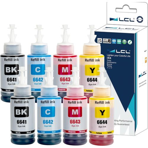 664 T664 Encre Compatible Avec 664 Bouteille D'Encre Multipack Compatible Pour Ecotank Et 2650 Et 2600 Et 2550 Et 2500 Et-2650 Et-2600 Et-2550 Et-2500 Et-4500 Et-4550 Et-3600 (8-Pack)