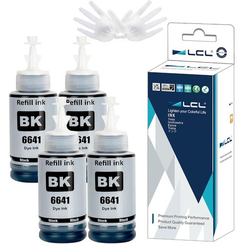 664 T664 Encre Compatible Avec 664 Noir Bouteille D'Encre Compatible Pour Ecotank Et 2650 Et 2600 Et 2550 Et 2500 Et-2650 Et-2600 Et-2550 Et-2500 Et-4500 Et-4550 Et-3600 (4-Pack)
