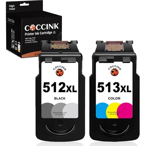 Pg-512Xl Cl-513Xl Cartouches D'Encre Remplacement Pour Canon 512 Xl 513 Xl Pixma Ip2700 Mp230 Mp240 Mp250 Mp252 Mp270 Mp280 Mp492 Mp495 Mx320 Mx360 Mx410 Mx420 Imprimante Noir Et Couleur