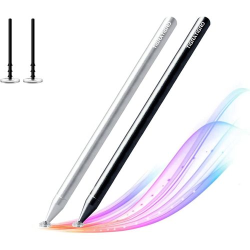 [2 Pièces] Stylos Pour Écran Tactile, Pointe De Disque Haute Sensibilité Du Stylo Capacitif, Universel Pour Apple/Iphone/Ipad Pro/Mini/Air/Android Et Autres Écrans Tactiles