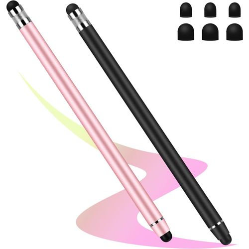 Stylet Tactile, Stylet Pour Tablette, 2 En 1 Stylet En Caoutchouc Touch Pen, Stylets Universels Capacitifs À Écran Tactile Pour Tablette, Ipad Mini, Ipad Pro, Ipad Air, Smartphone, Samsung