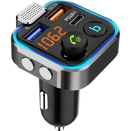 Émetteur Sans Fil Pour La Voiture, Adaptateur Sans Fil De Voiture, Pr En Charge Du Chargeur De Voiture Usb Double Usb, Accessoires De Joueurs Stéréo Pour Véhicules Pour Les Téléphones,