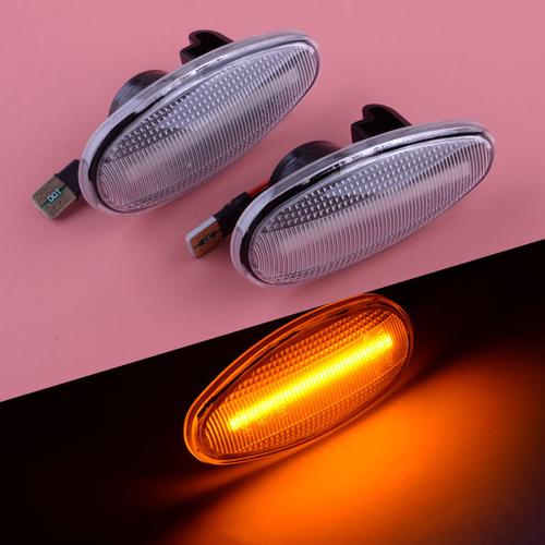 1 Paire De Clignotants Latéraux Led 12v, Lentille Transparente, Pour Mitsubishi Outlander Lancer I-Miev Pajero Galant Space Wagon 3w