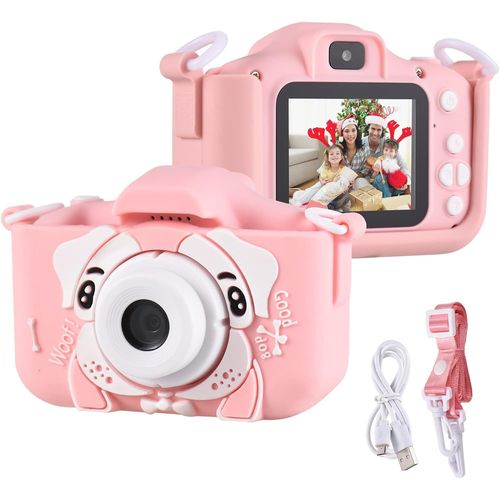 Appareil Photo Numérique Pour Enfants 1080P 2,0 Pouces Avec Sangle Pour Enfants De 3 À 10 Ans - Rose Chien[APP62348]