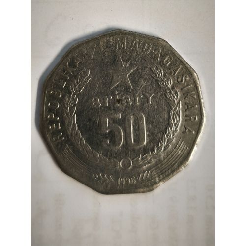 Monnaie Madagascar 50 Ariary 1996