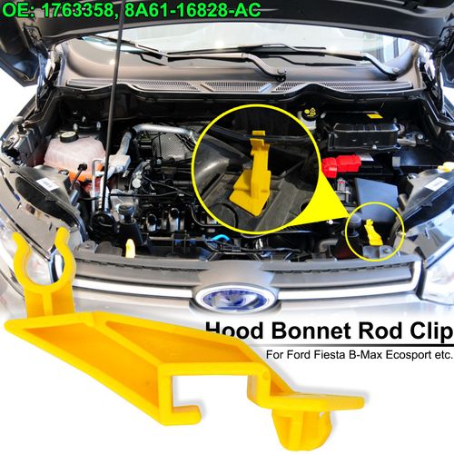 Attache De Capot Avec Clip De Maintien, Support De Maintien, Pour Ford Fiesta B-Max Ecosport Transit Tourneo Coursier