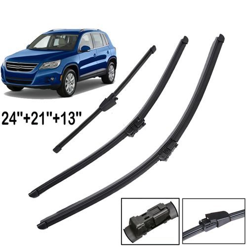 Jeu De Balais D'essuie-Glace De Pare-Brise Pour Vw Tiguan, Pour Vitres Avant Et Arrière, 2016, 2015, 2014, 2013, 2012, 2011, 2010, 2009, 2008, 2007