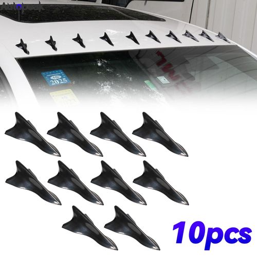 Antenne Universelle De Coffre De Voiture, Diffuseur D'aileron De Requin, Générateur De Vortex, Aile, Toit, Queue, Spomicrophone, Pare-Chocs, Ensemble, Décoration De Kit De Carrosserie, 10 Pièces