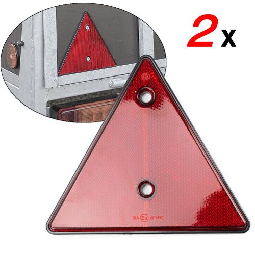 Réflecteurs Arrière Rouges Type Triangle, Réflecteurs De Sécurité Pour Poteaux, Vissables Pour Remorque, Pour Moto, Caravane, Camion, Bateau, 2 Pièces