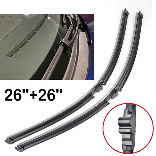 26 \""26\"" Pour Porsche Cayenne 2003 2004 2005 2006 Pour Vw Touareg Balais D'essuie-Glace Bracketless Pare-Brise Conduite À Gauche
