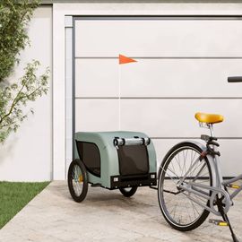 Vidaxl Remorque De Vélo Pour Animaux De Compagnie Gris Et Noir