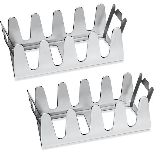 2pcs Multi-Barbecue Grill Rack En Acier Inoxydable, Robuste Et Facile À Nettoyer, Gril Autoportant Avec Boîte En Carton Ondulé, Grille De Cuisson Multi-En Acier Inoxydable Pour Poulet